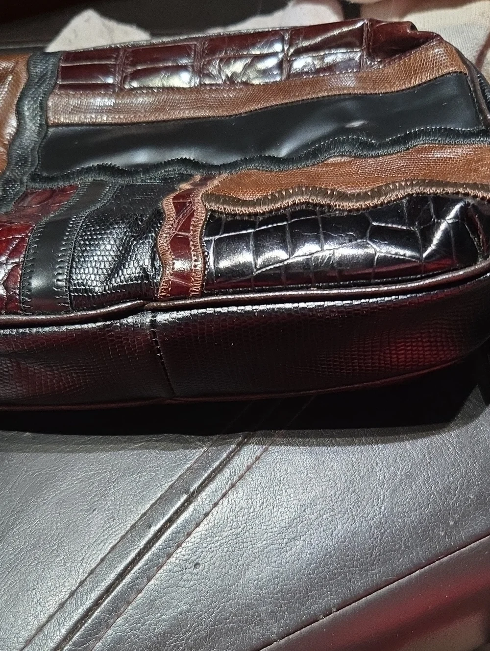 Sharif ~ Multi Colored Black Patchwork Crossbody Bag